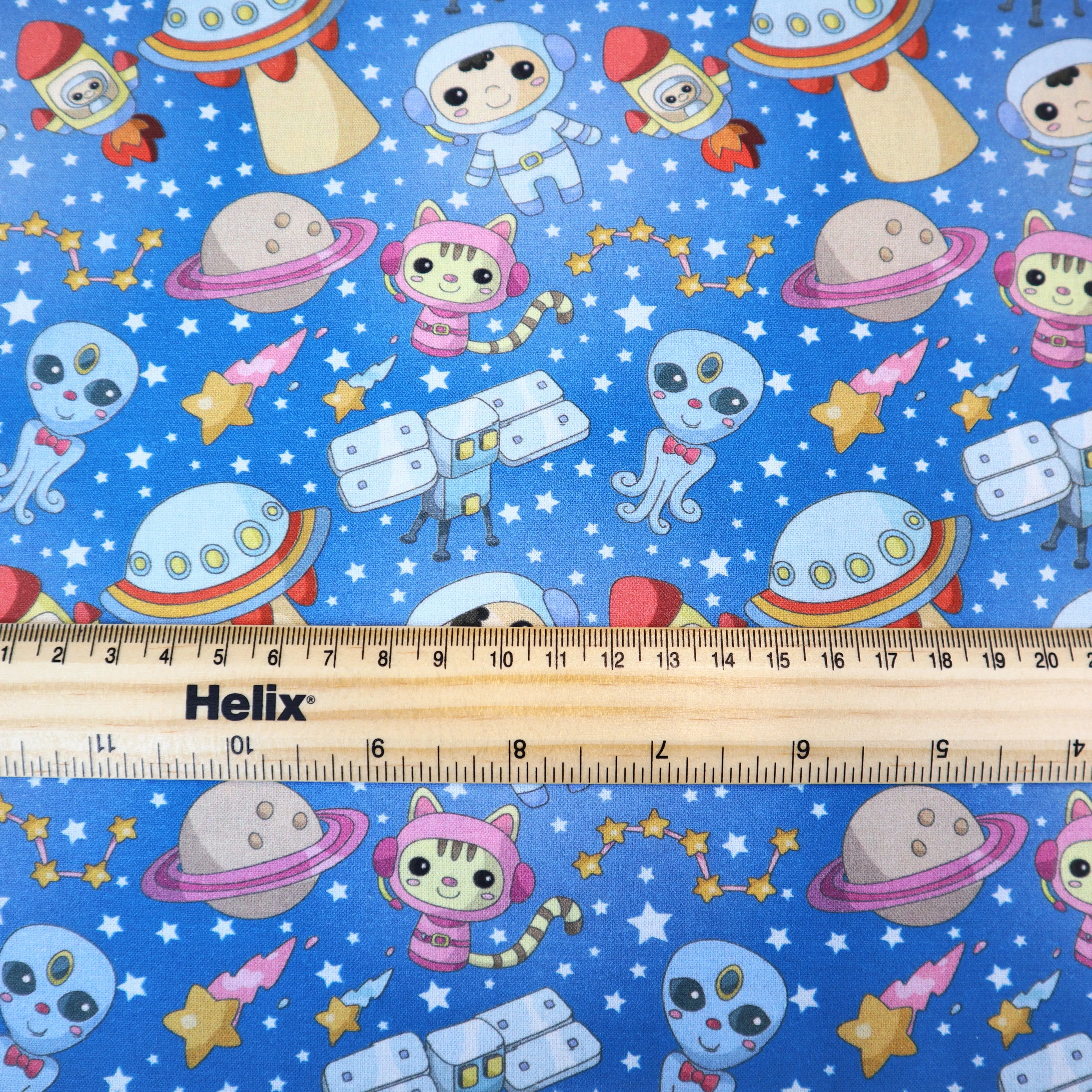 100% Cotton in Space Adventure Print