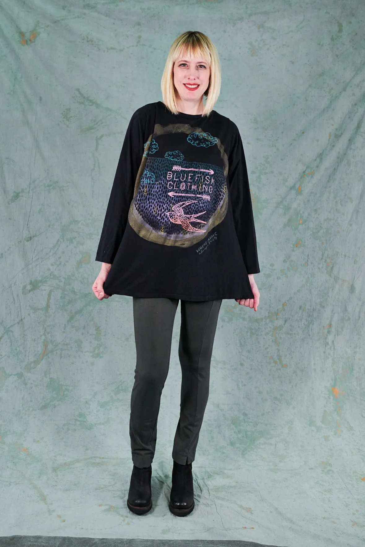 1259 Kaleidoscope Top-Black