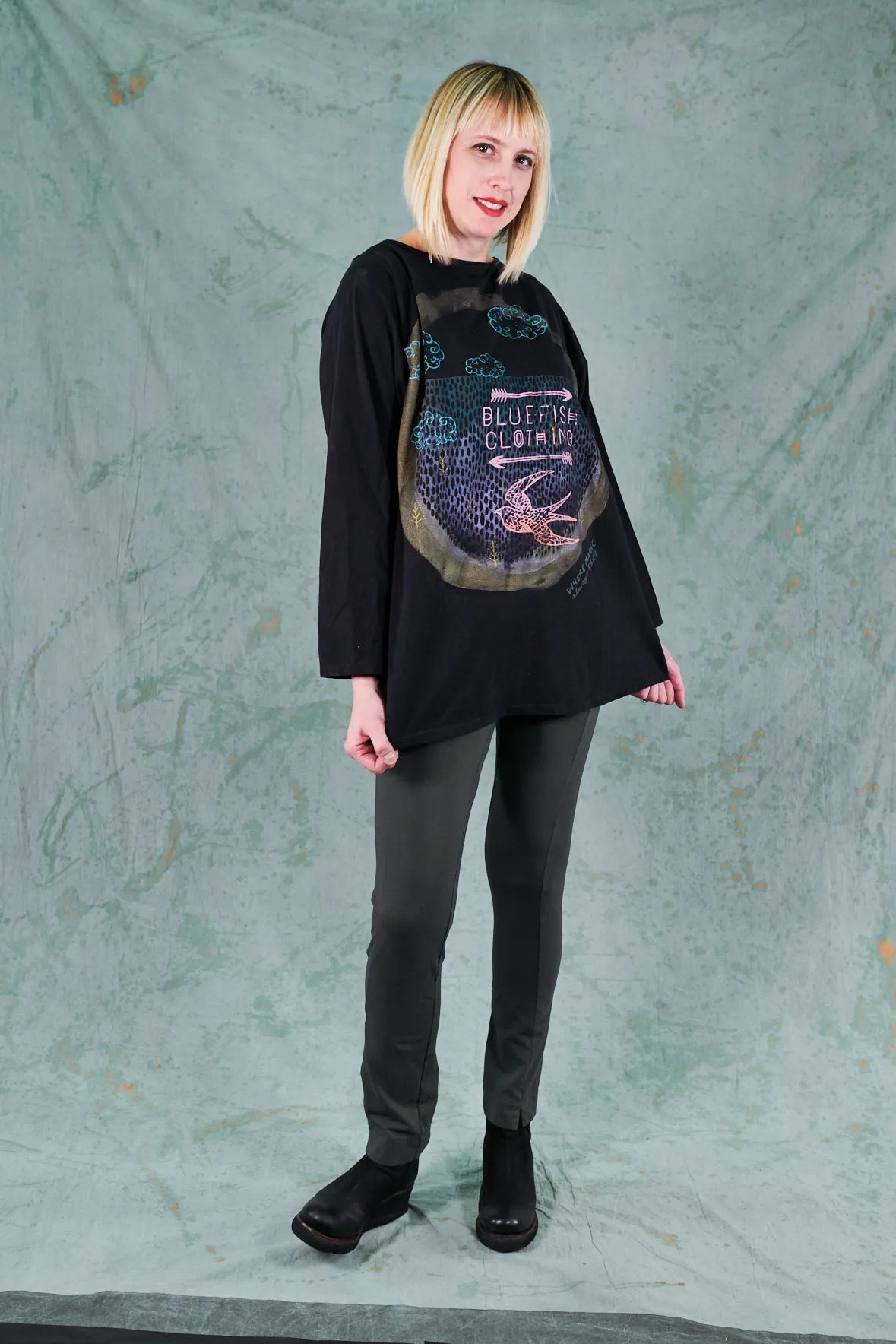1259 Kaleidoscope Top-Black
