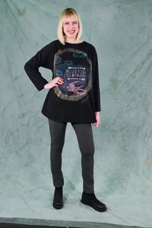 1259 Kaleidoscope Top-Black
