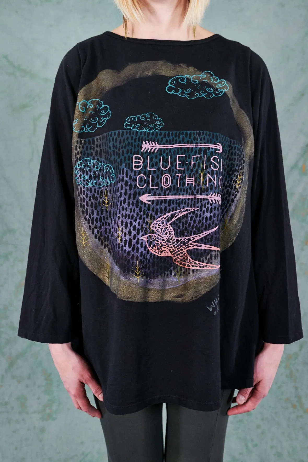 1259 Kaleidoscope Top-Black