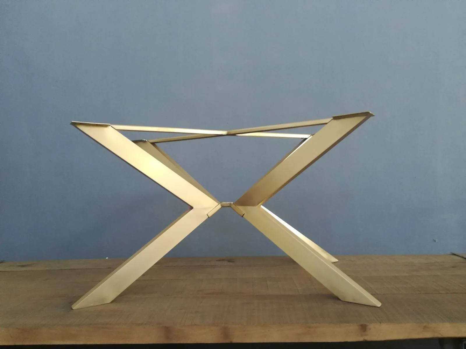28" H 24" W x 46" L TUG Brass Modern Table Base