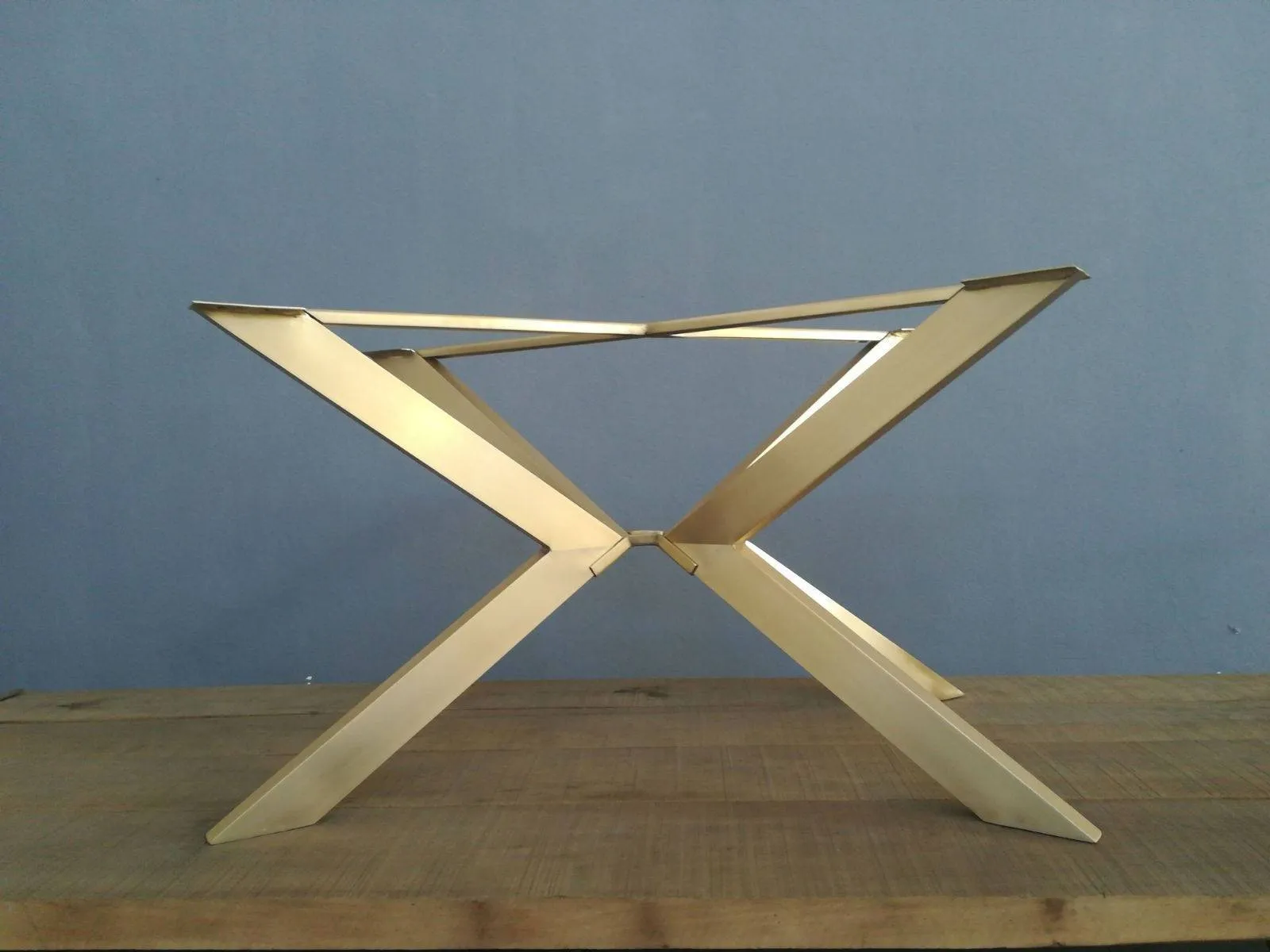 28" H 24" W x 46" L TUG Brass Modern Table Base