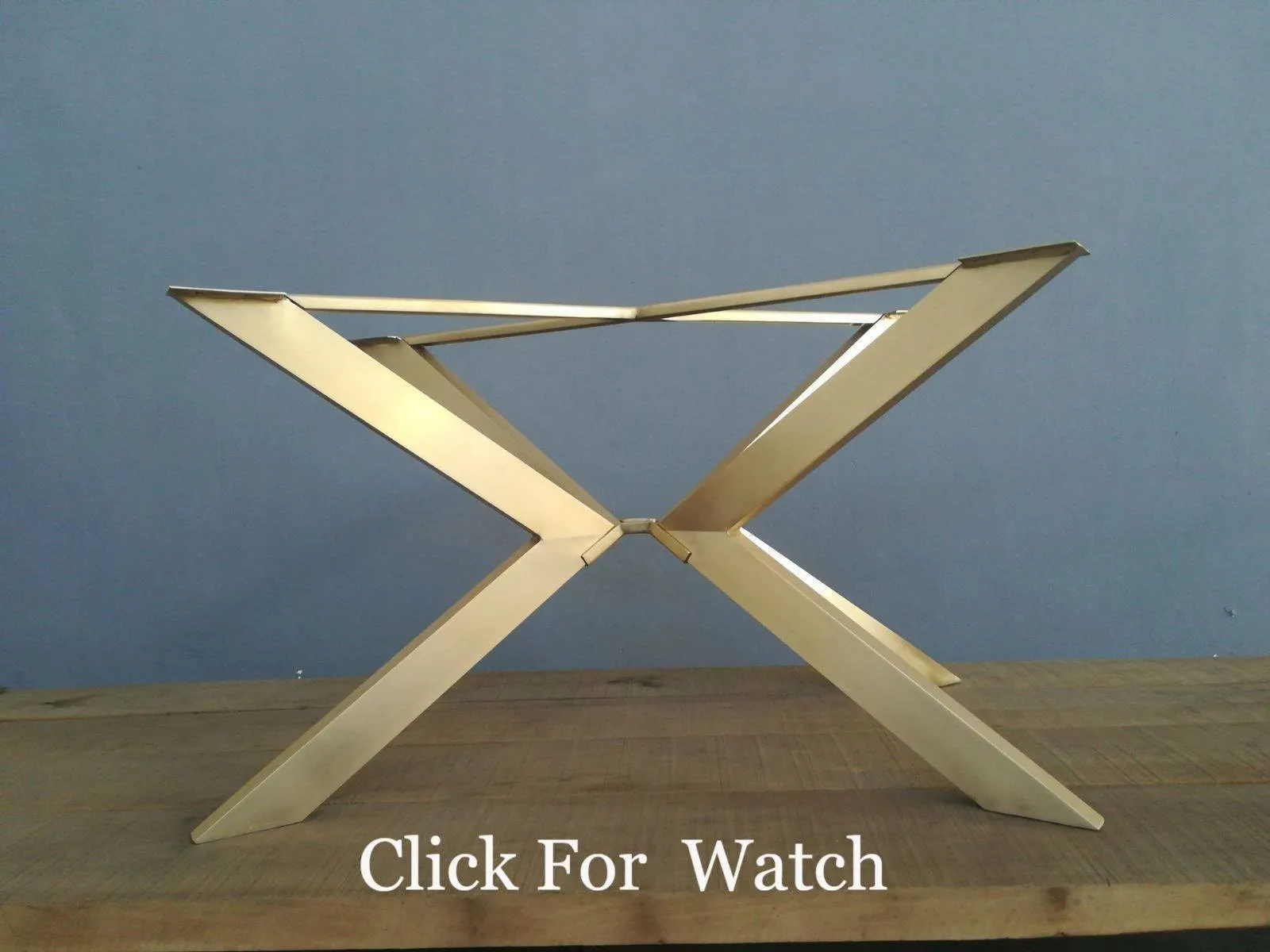 28" H 24" W x 46" L TUG Brass Modern Table Base