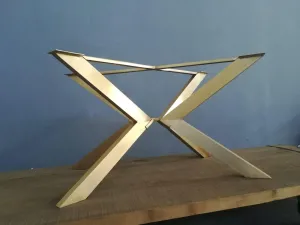 28" H 24" W x 46" L TUG Brass Modern Table Base