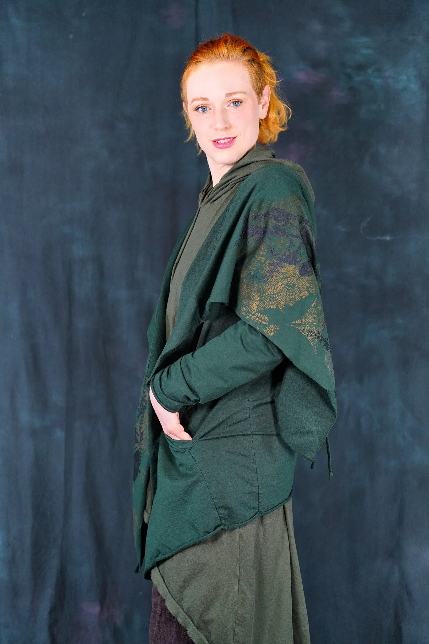 5279 Hi-Lo Drape Cardigan Silas-P