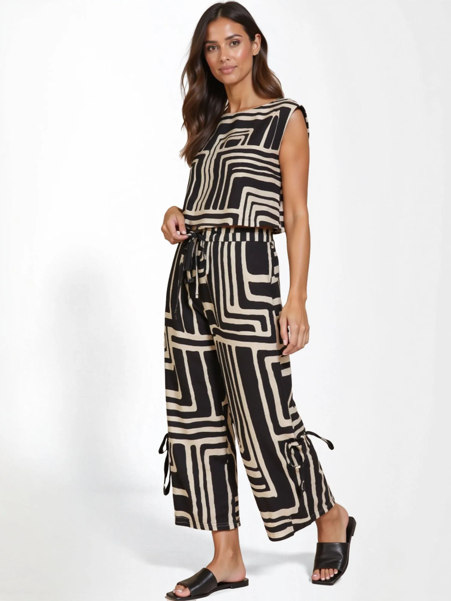 Abstract Geo Print Top