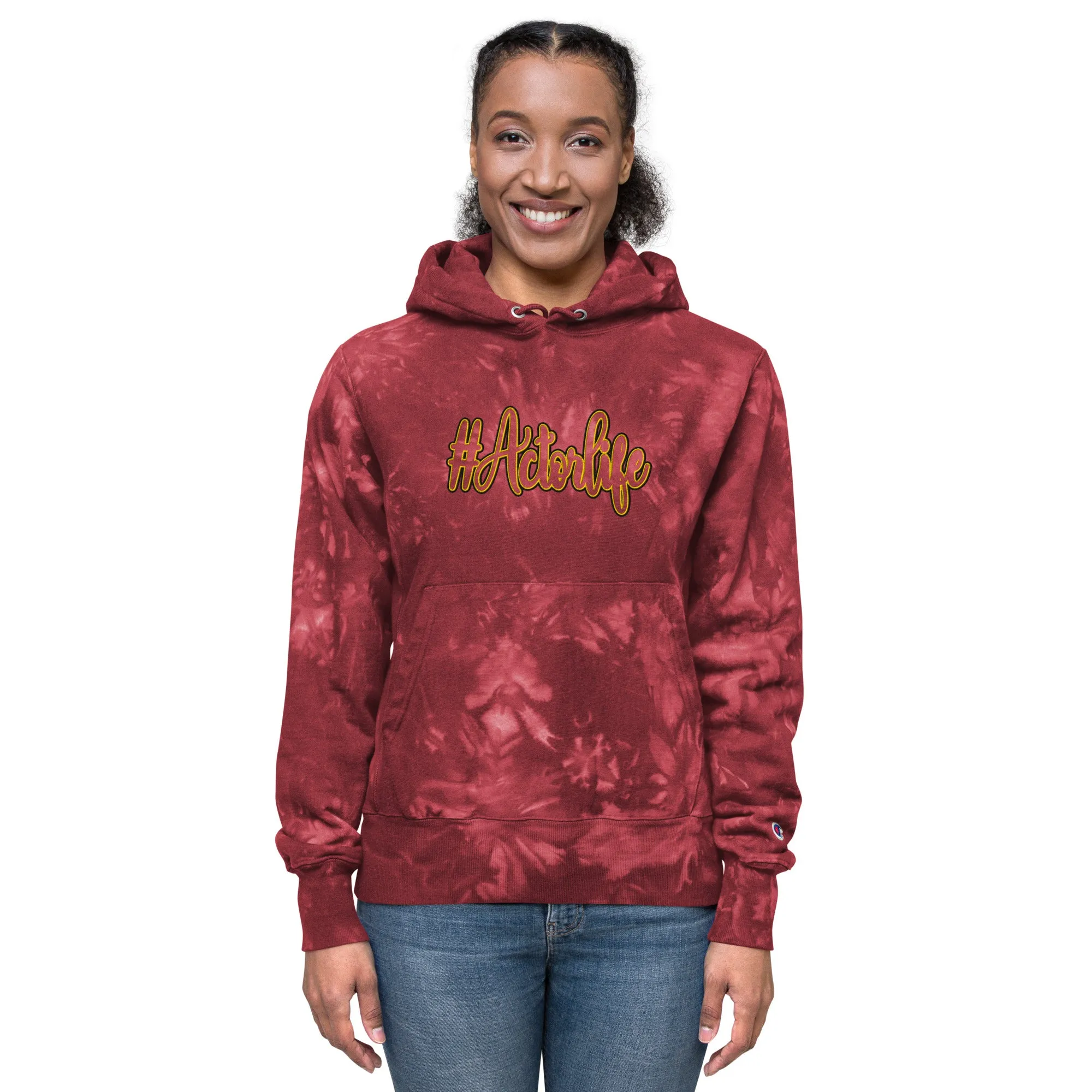 #Actorlife - Embroidered Unisex Champion Tie-Dye THICK Hoodie