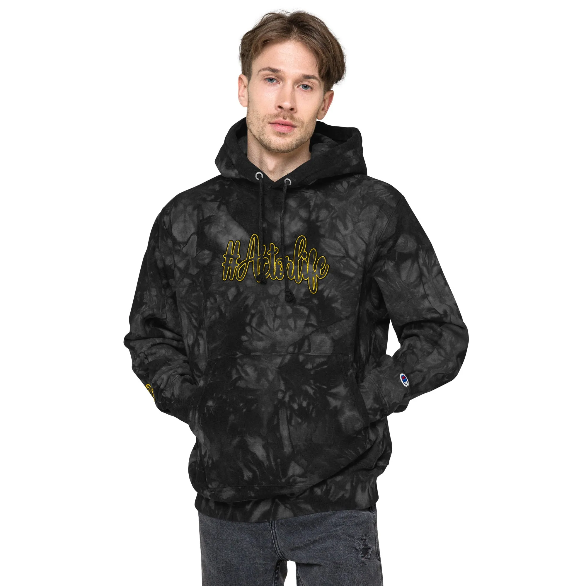#Actorlife - Embroidered Unisex Champion Tie-Dye THICK Hoodie