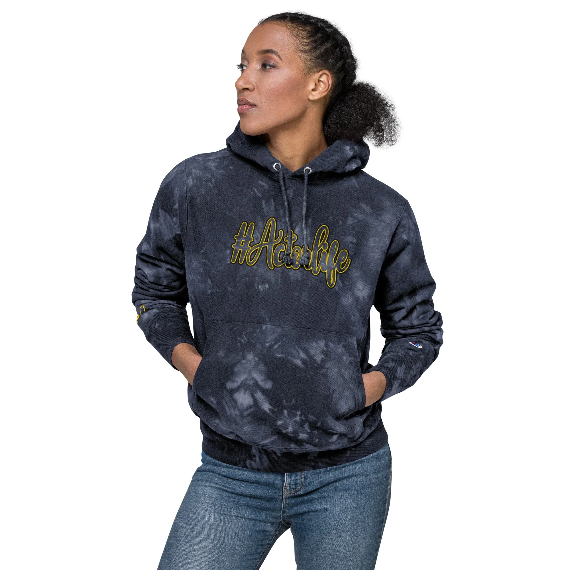 #Actorlife - Embroidered Unisex Champion Tie-Dye THICK Hoodie