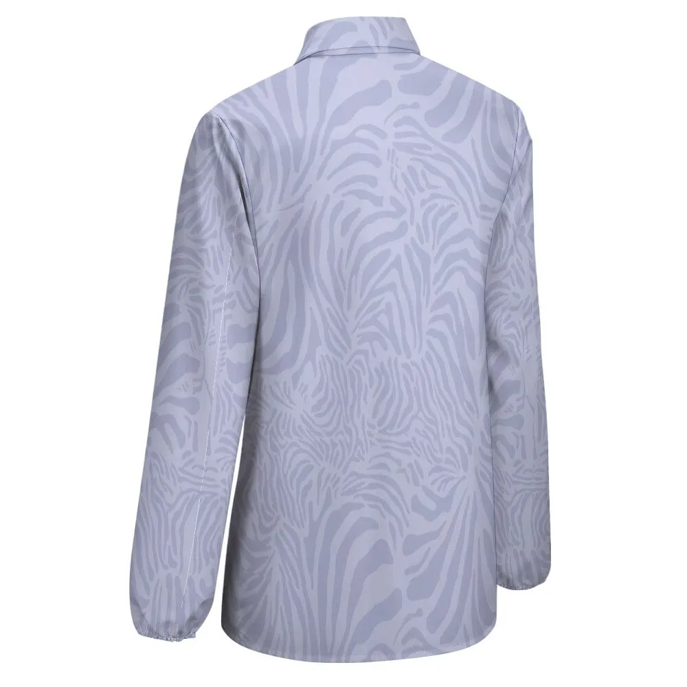 African Blouses | Styles Blue Zebra Print