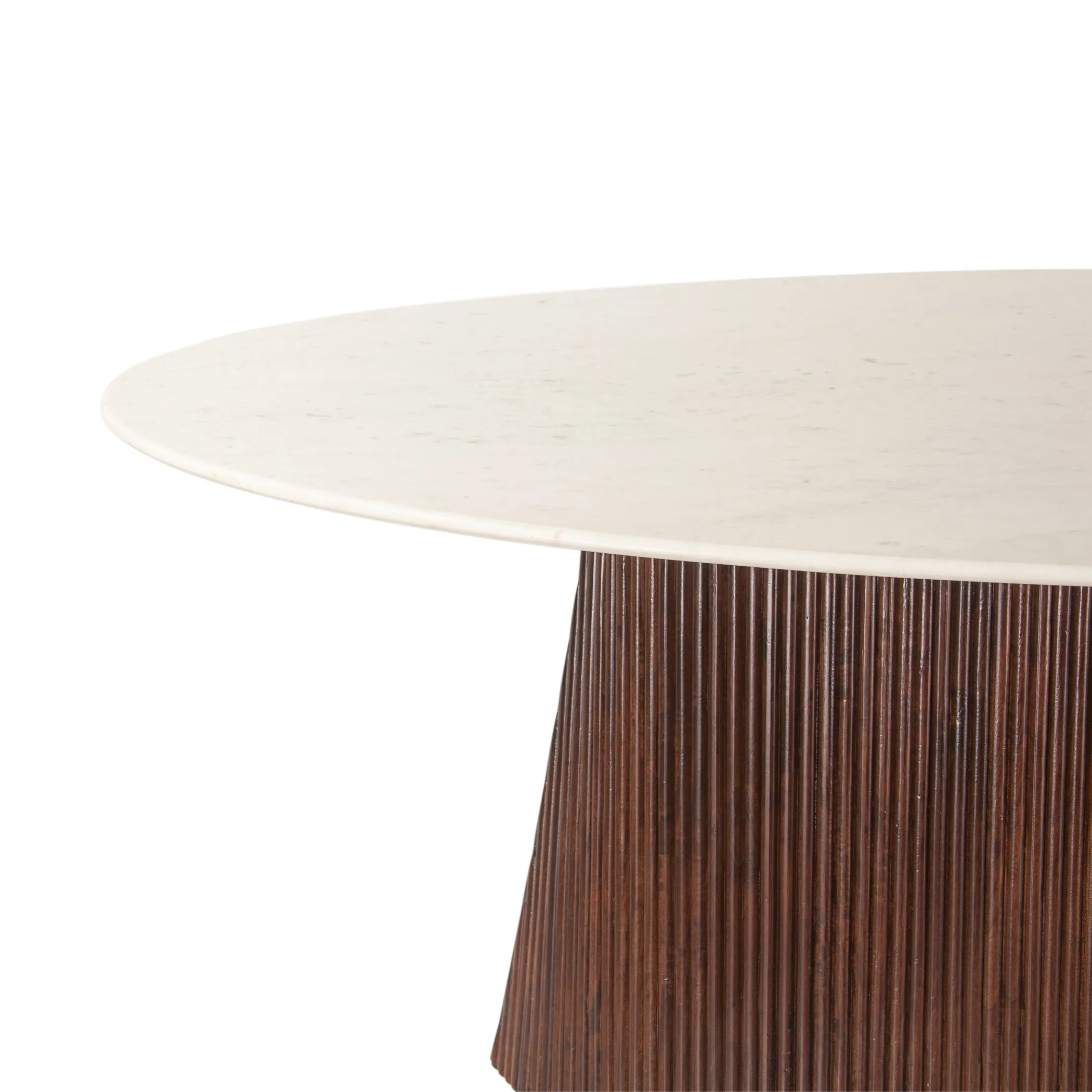 Amalfi Mango Wood and White Marble Dining Table