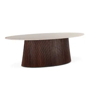 Amalfi Mango Wood and White Marble Dining Table