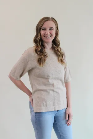 ARA SHORT SLEEVE SWEATER TOP
