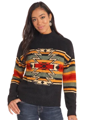 Aztec Mock Neck Sweater
