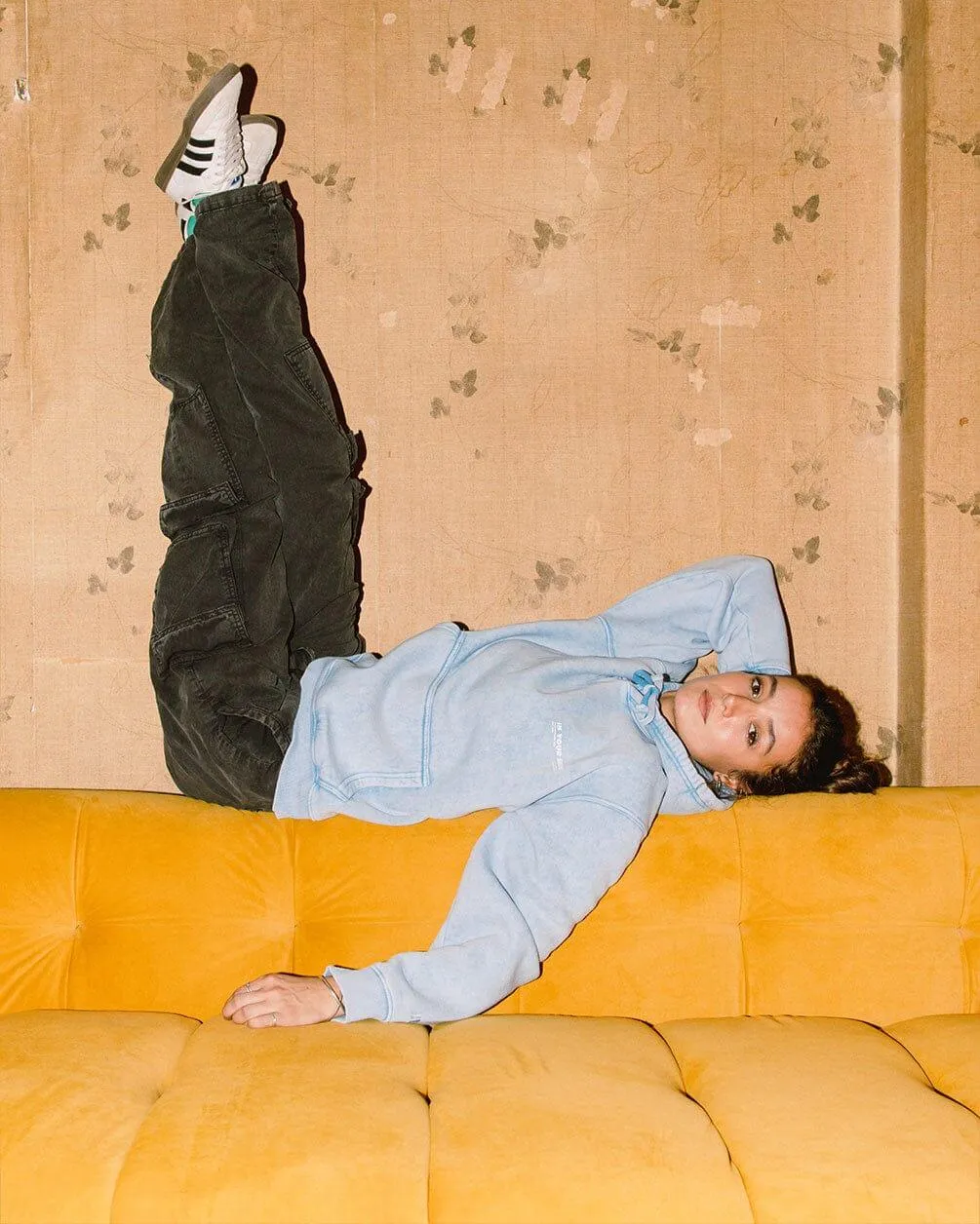 Baby Blue Acid Washed Hoodie