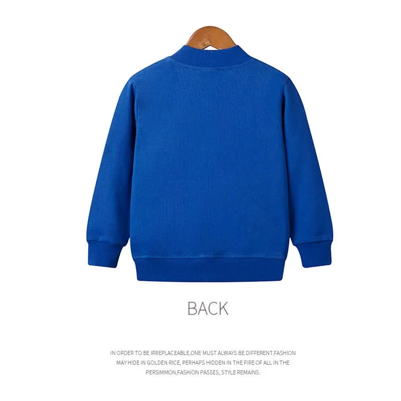 Baby Girls Jacket Kids Boys Full Cotton Coats Fall Solid Zipper Hoodie Top Unisex  Infant Clothes Children's Casual Blazer