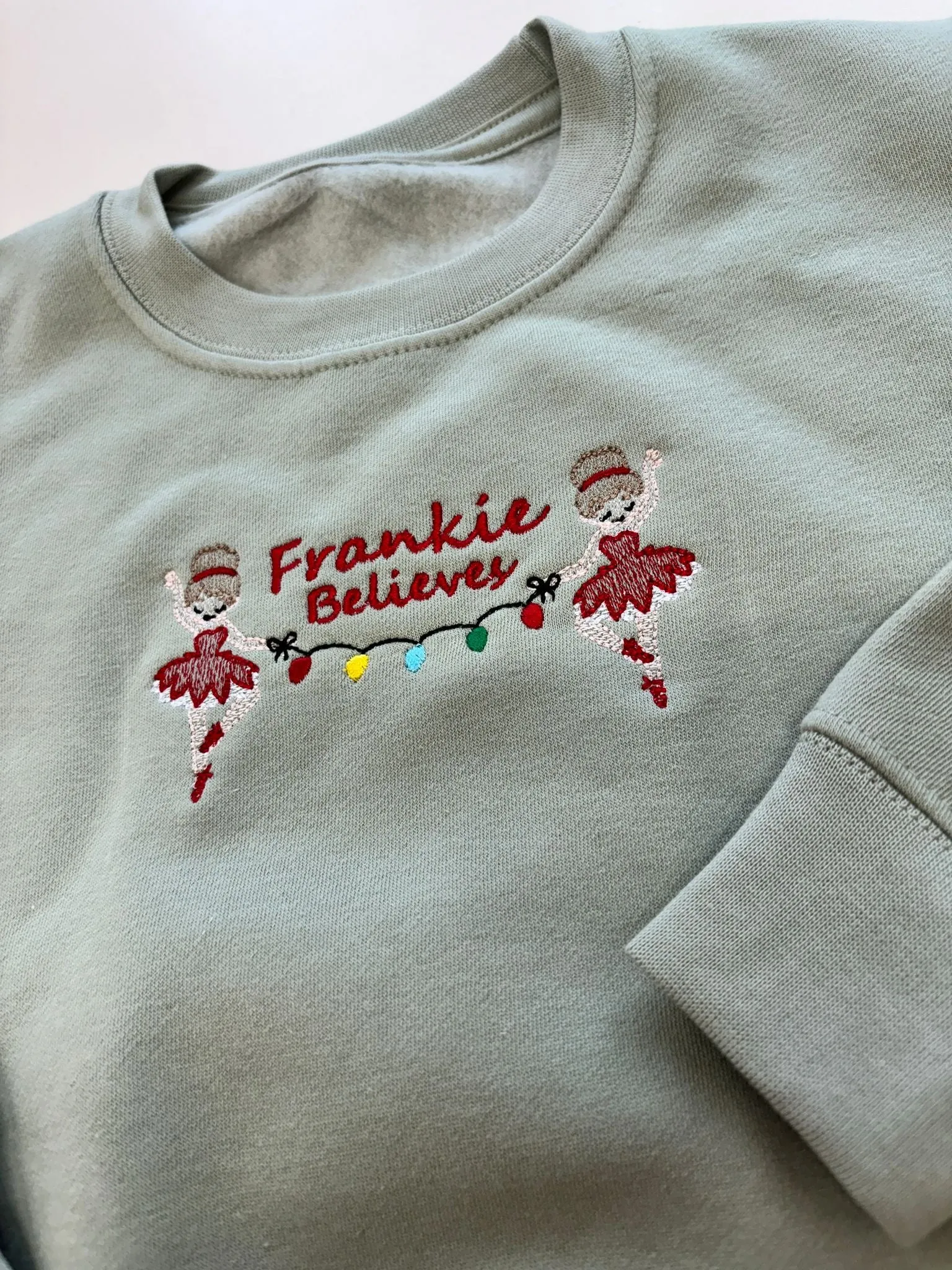 Ballerina Christmas lights Kids personalised sweater