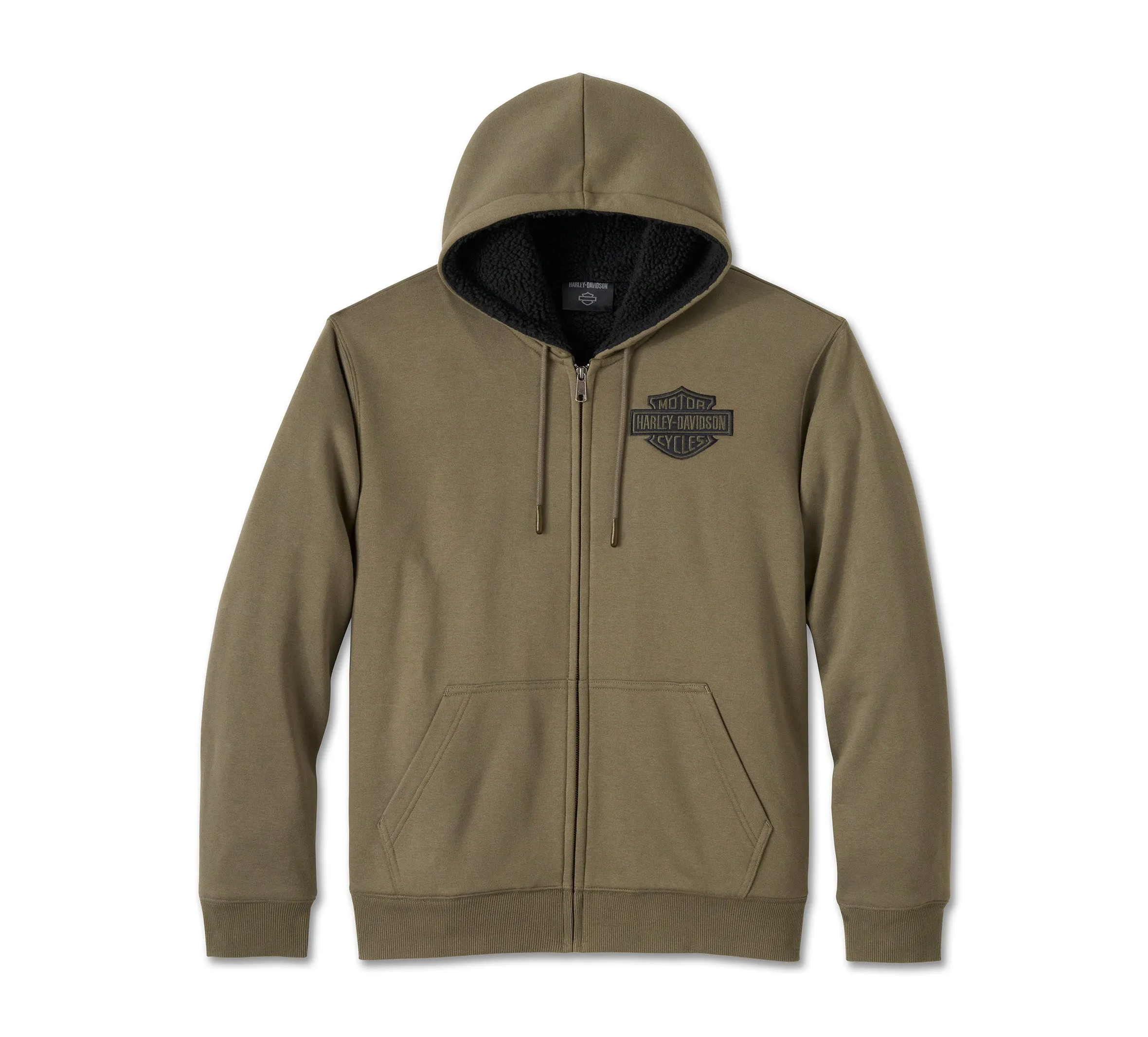 Bar & Shield Sherpa Full Zip Hoodie - Grape Leaf