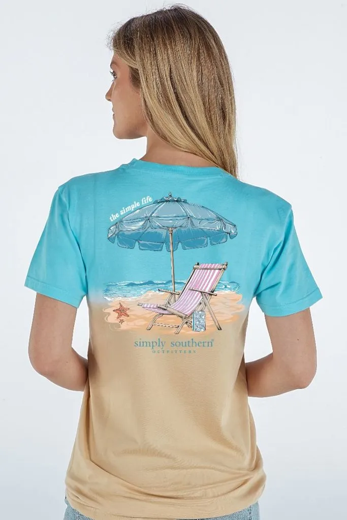 Beach Chair Short Sleeve Tie Dye Tee by Simply Southern (Ships Mid-March)