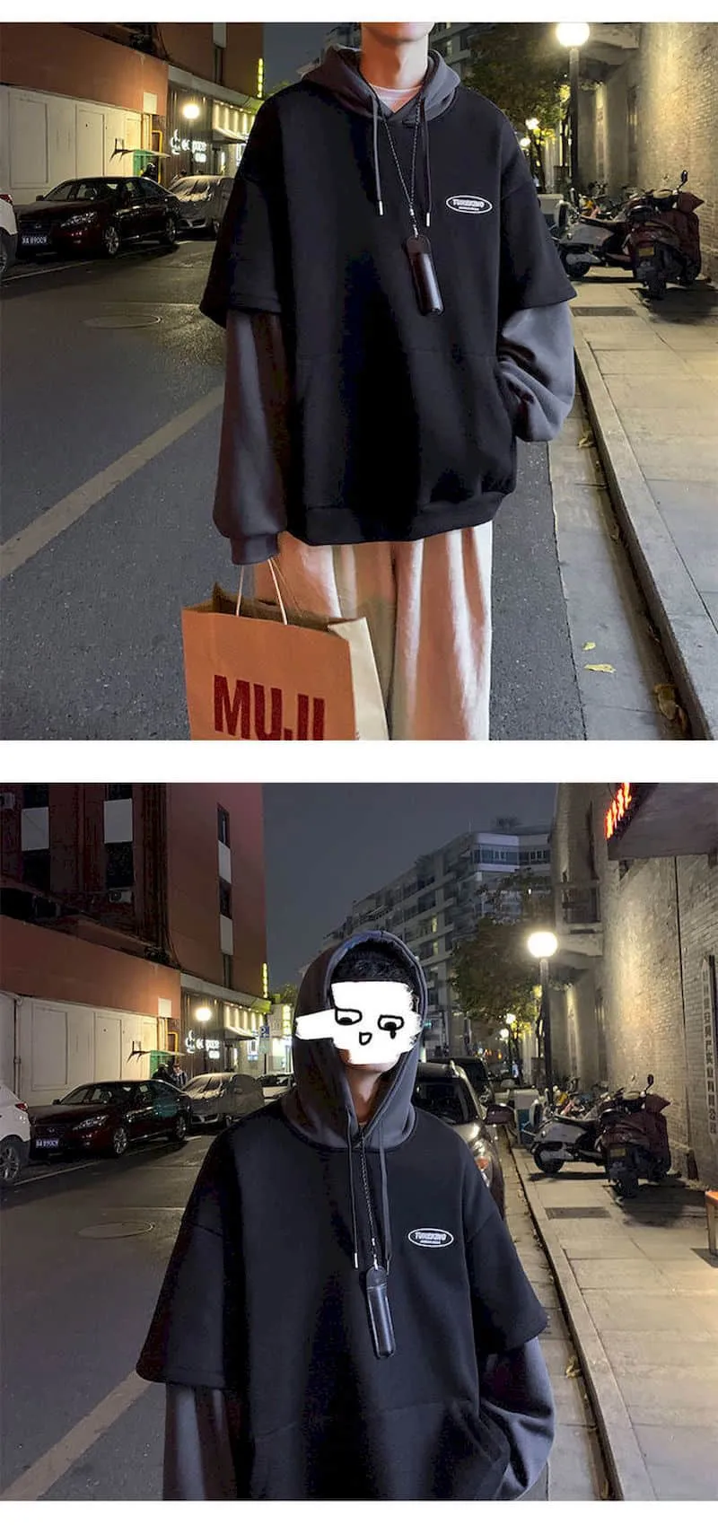 BerryBetty - Spring Outfits 2024 Trends Hoodies Women Sweatshirt Couple Autumn/winter Fake Two-piece Hooded Pullover Student Korean Style Loose Top Velvet Thick Jacket