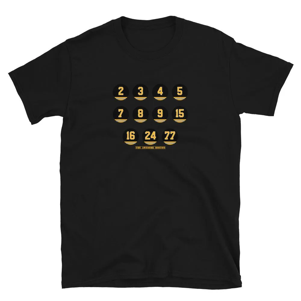Black & Gold Retired Numbers T Shirt