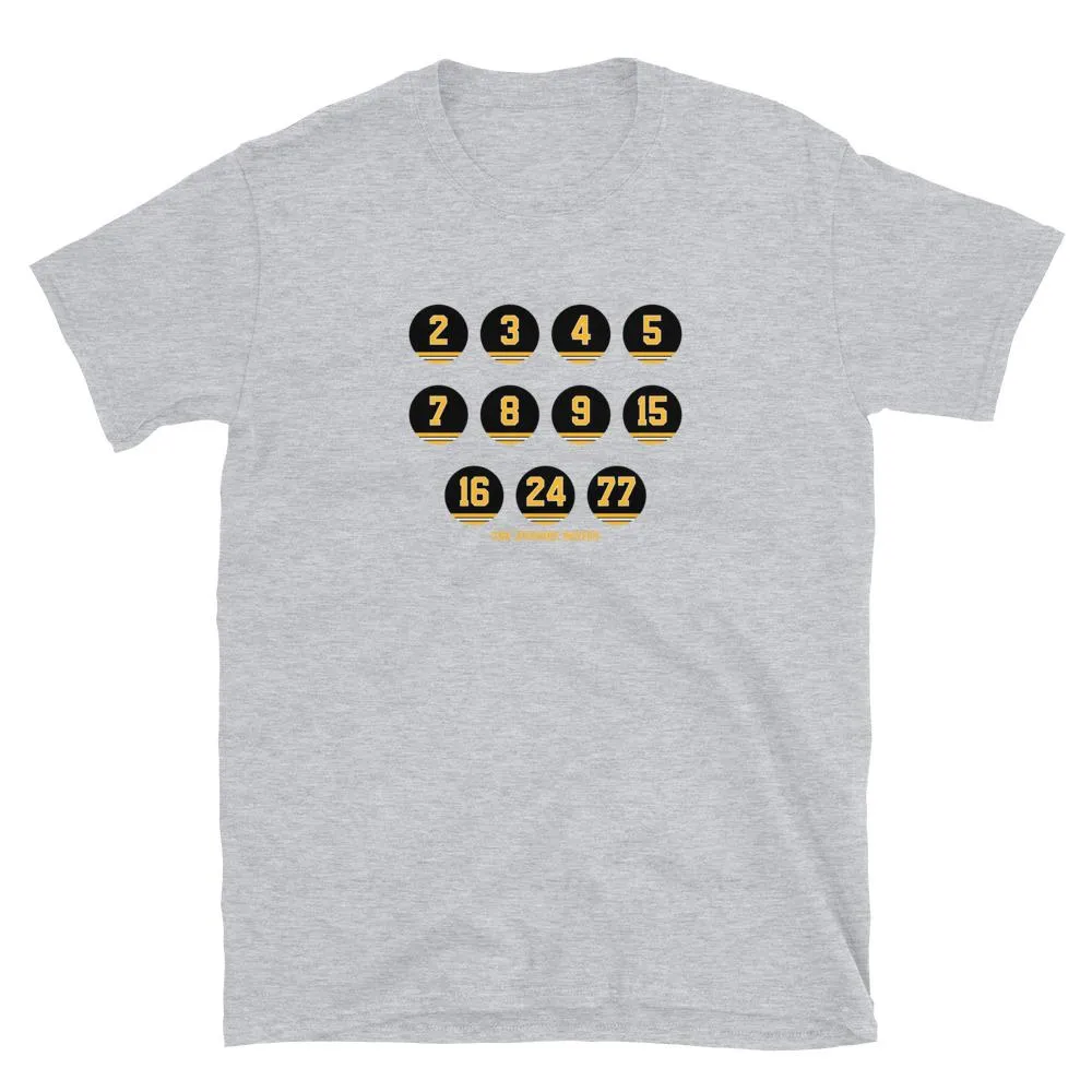 Black & Gold Retired Numbers T Shirt
