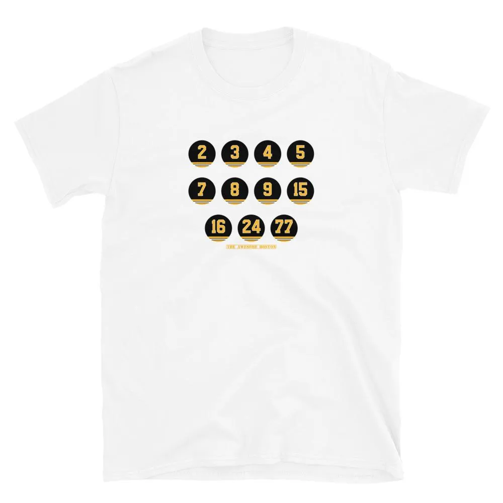 Black & Gold Retired Numbers T Shirt