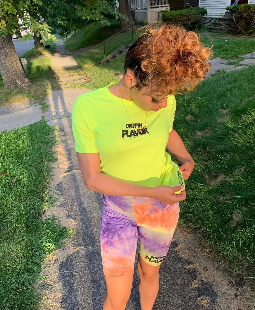 Black Drippin Flavor | Neon Yellow Tee
