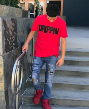 Black Drippin | Red Tee