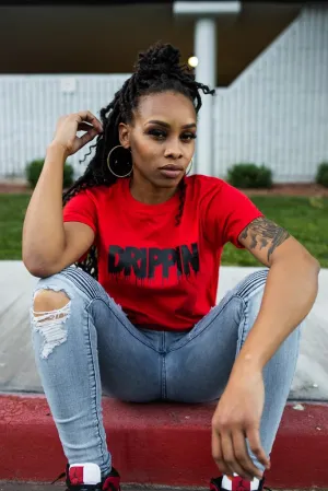 Black Drippin (V3) | Red Tee