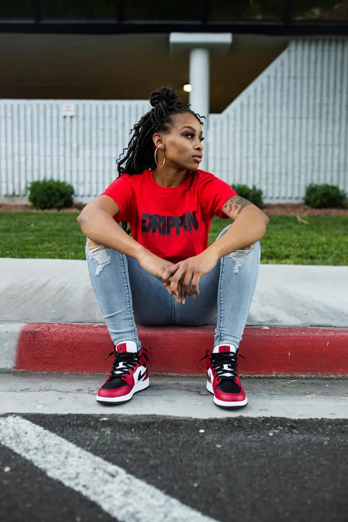 Black Drippin (V3) | Red Tee