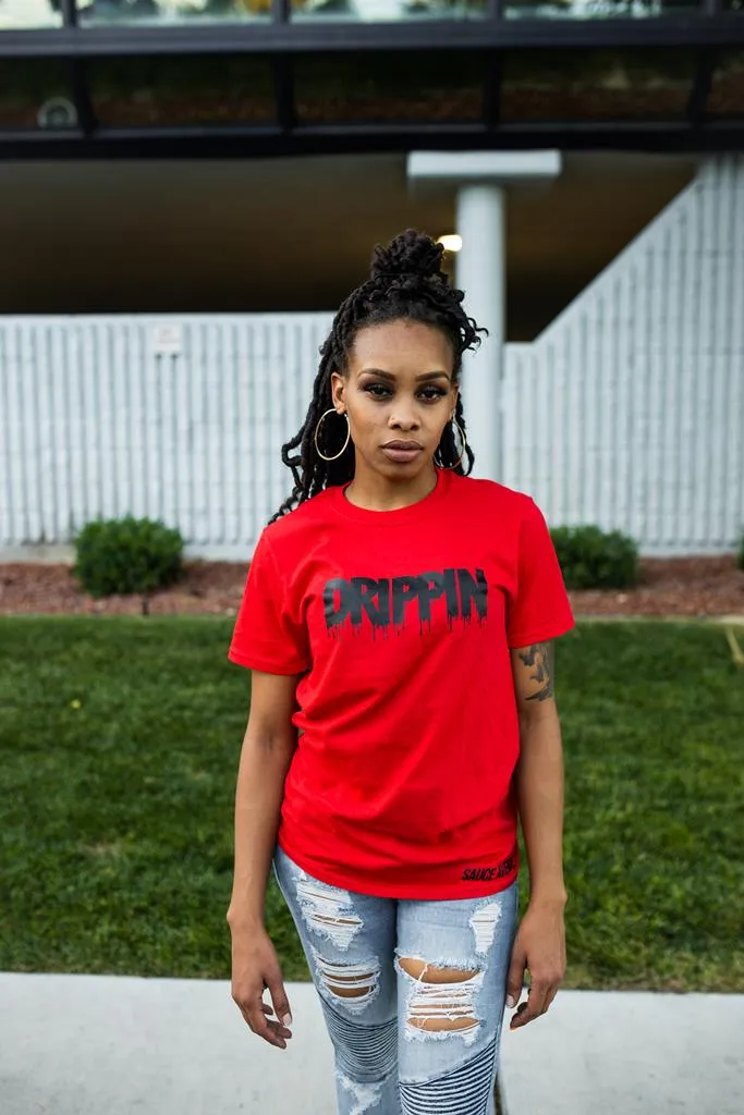 Black Drippin (V3) | Red Tee