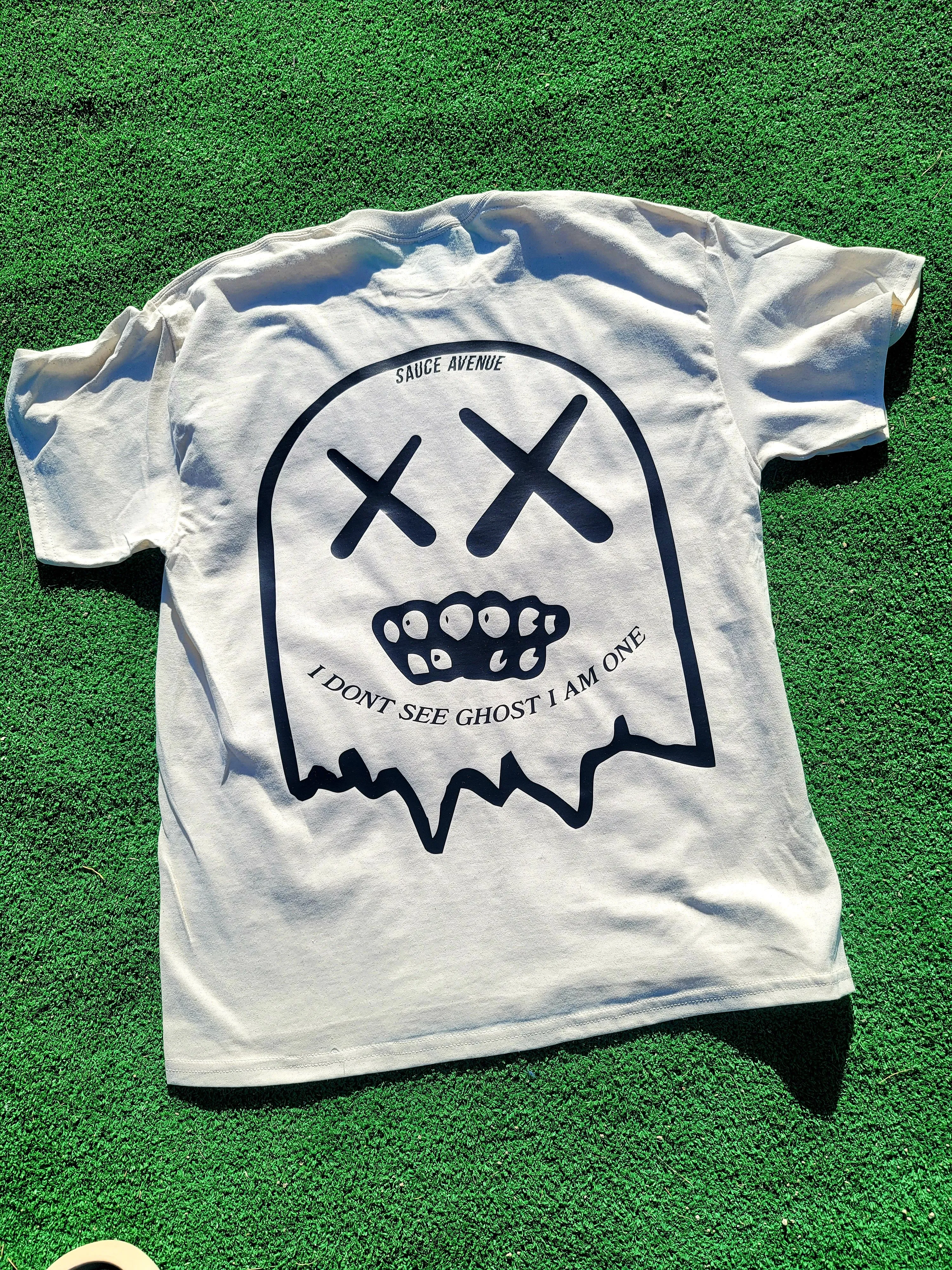 Black I Don't See Ghost I Am One | Natural Tee