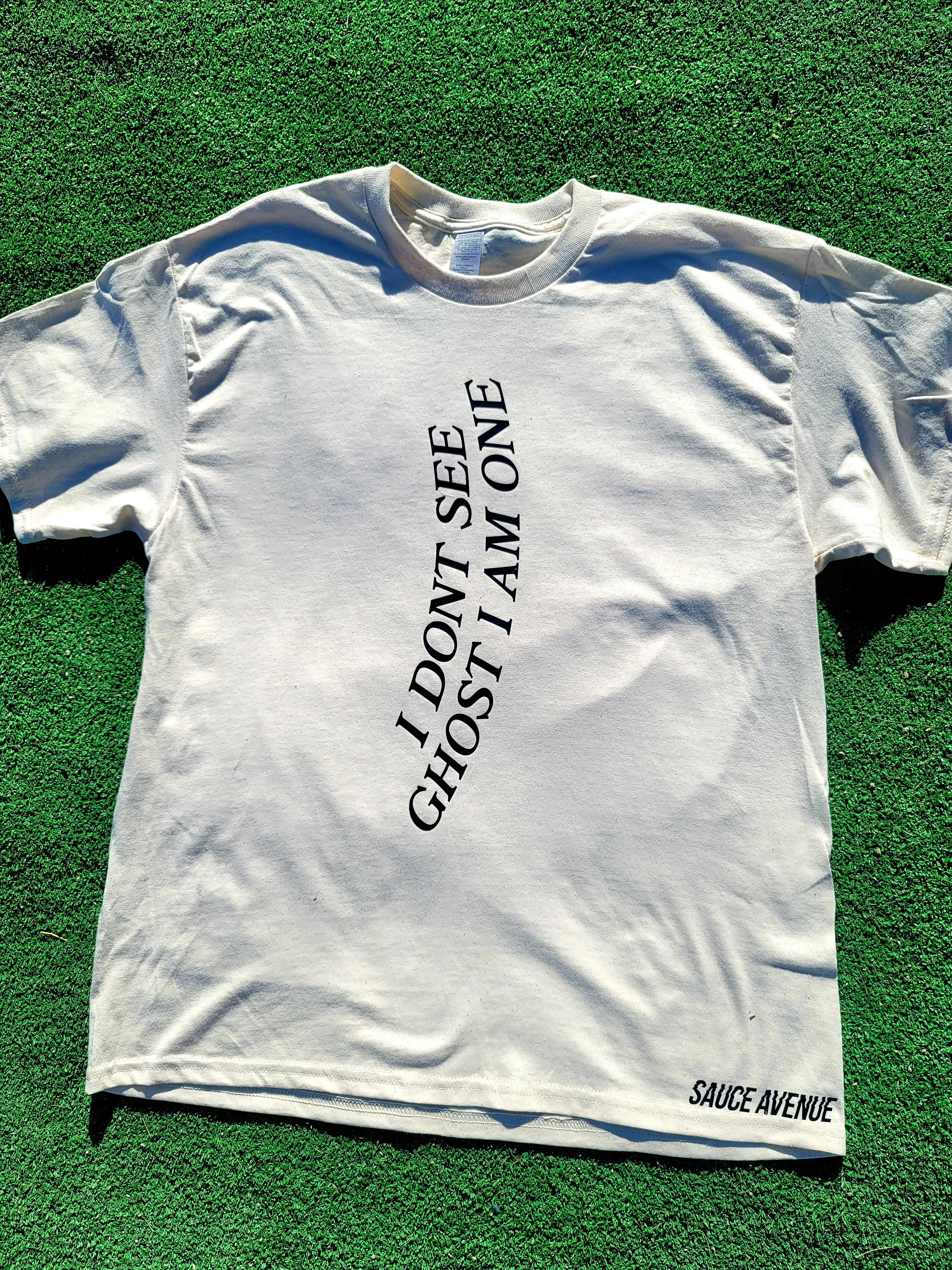 Black I Don't See Ghost I Am One | Natural Tee