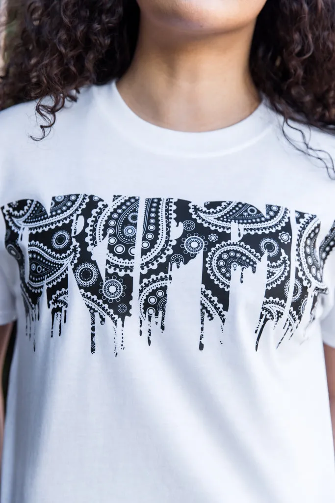 Black Paisley Bandana Drippin | White Tee