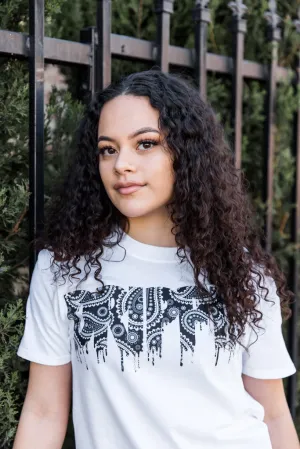 Black Paisley Bandana Drippin | White Tee