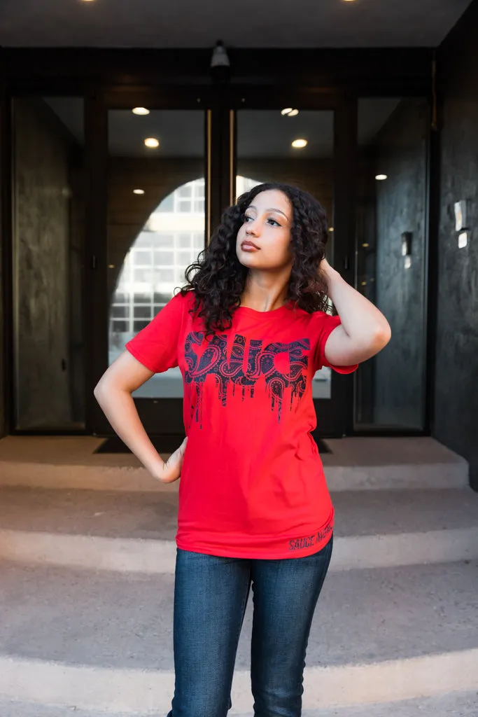 Black Paisley Bandana Sauce | Red Tee