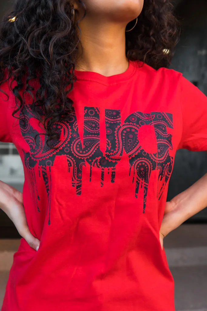 Black Paisley Bandana Sauce | Red Tee