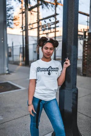 Black SA Drip | White Tee