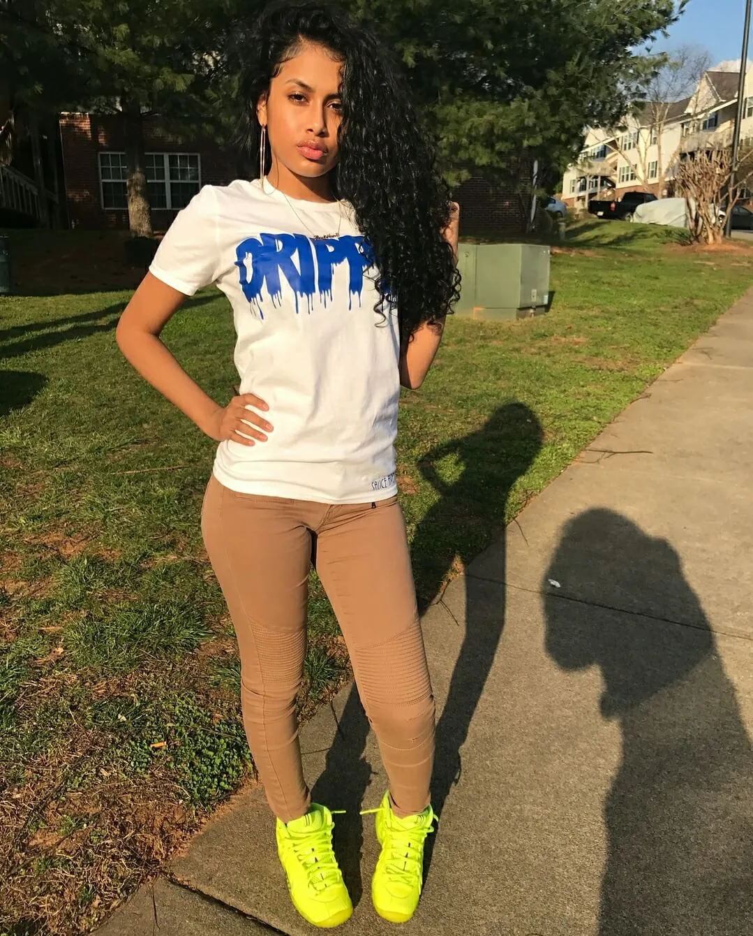 Blue Drippin | White Tee