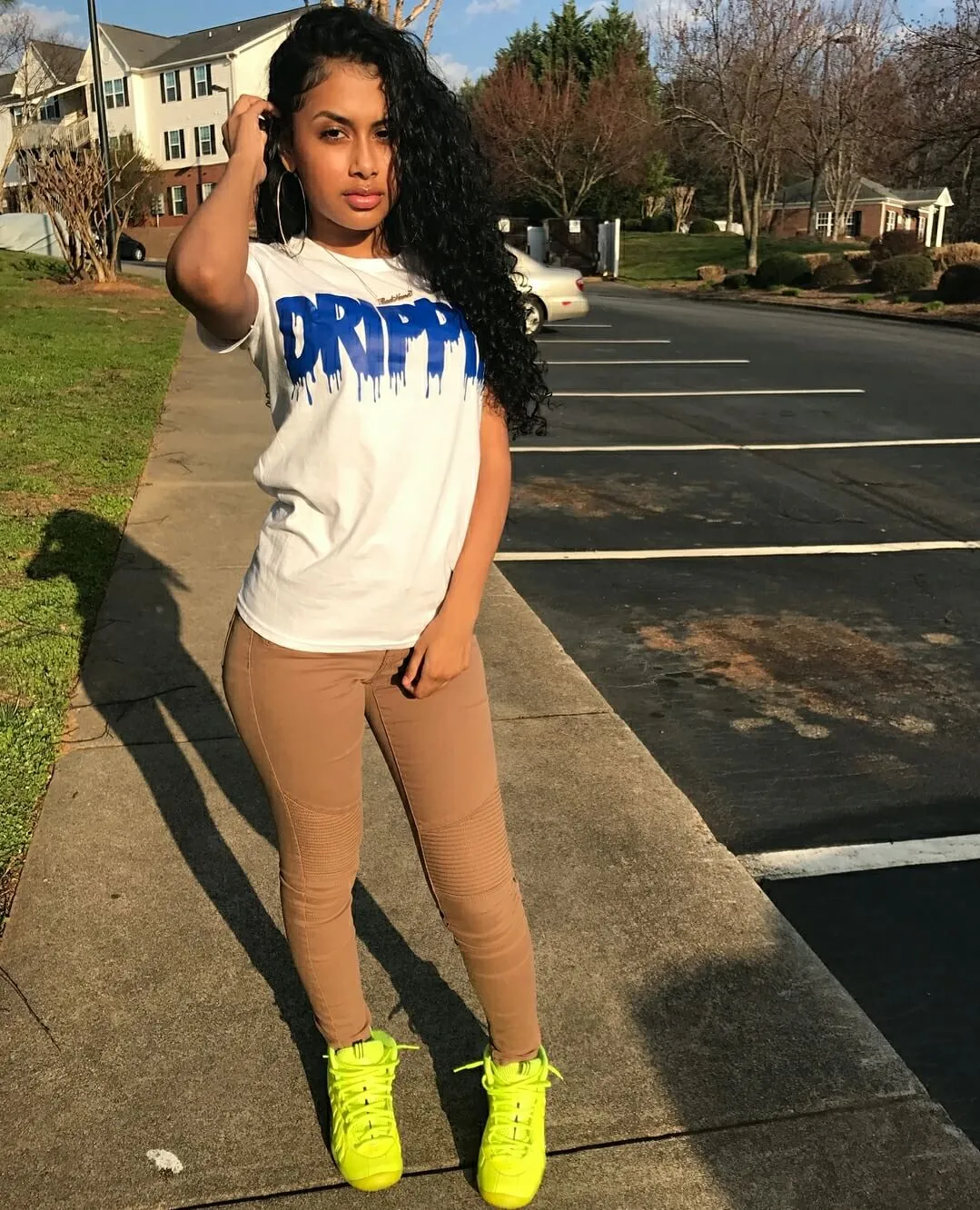 Blue Drippin | White Tee