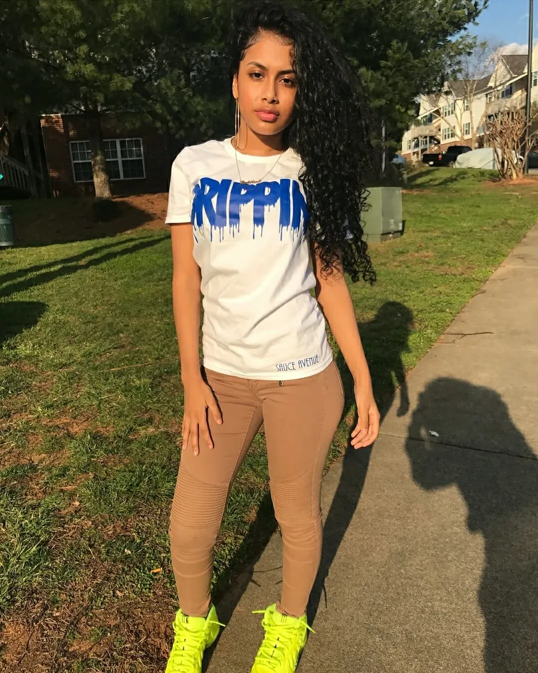 Blue Drippin | White Tee