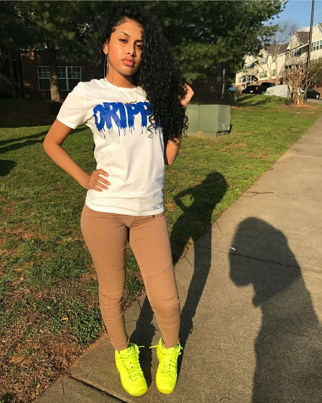 Blue Drippin | White Tee