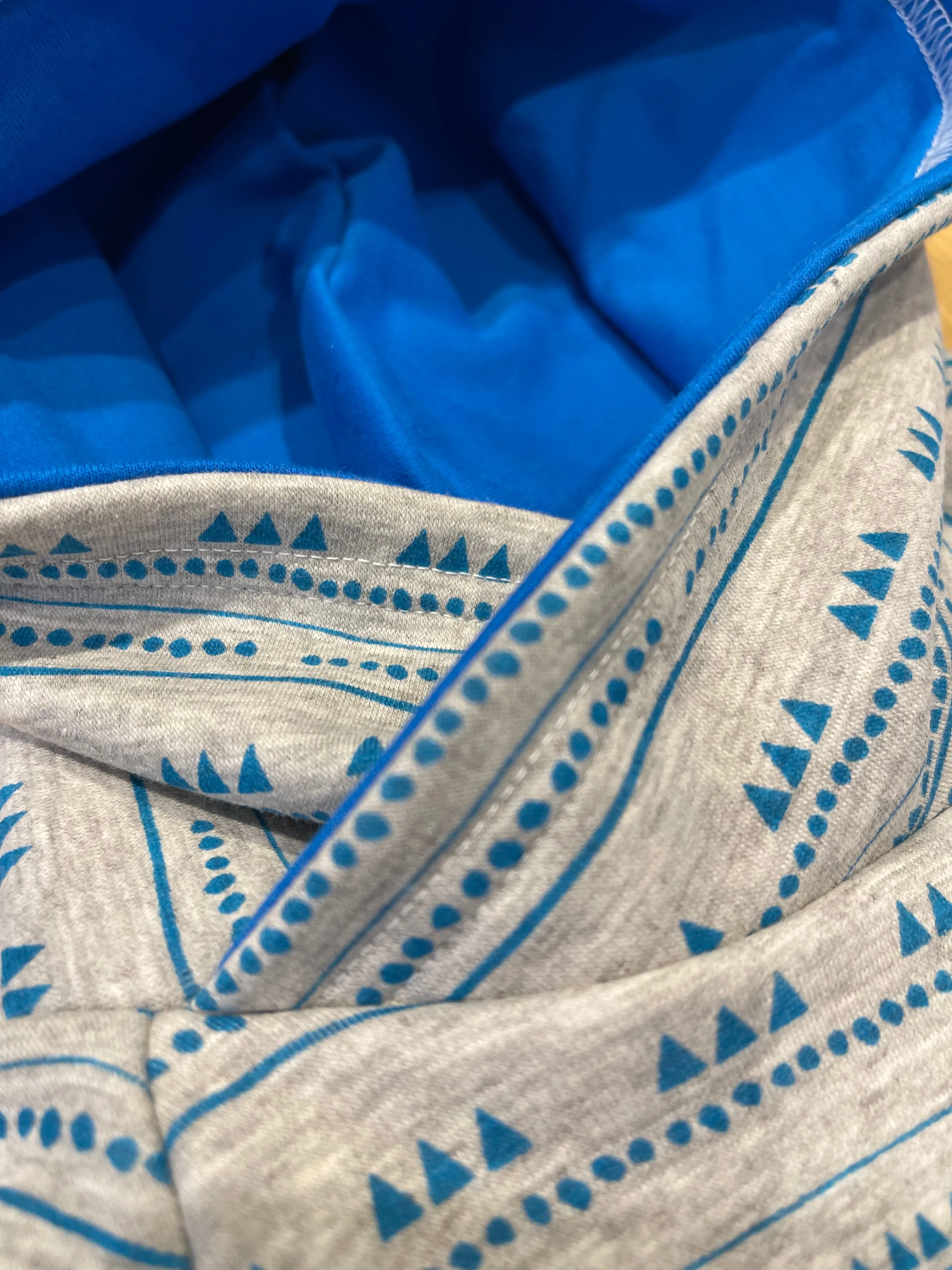 Blue Geometric Hoodie