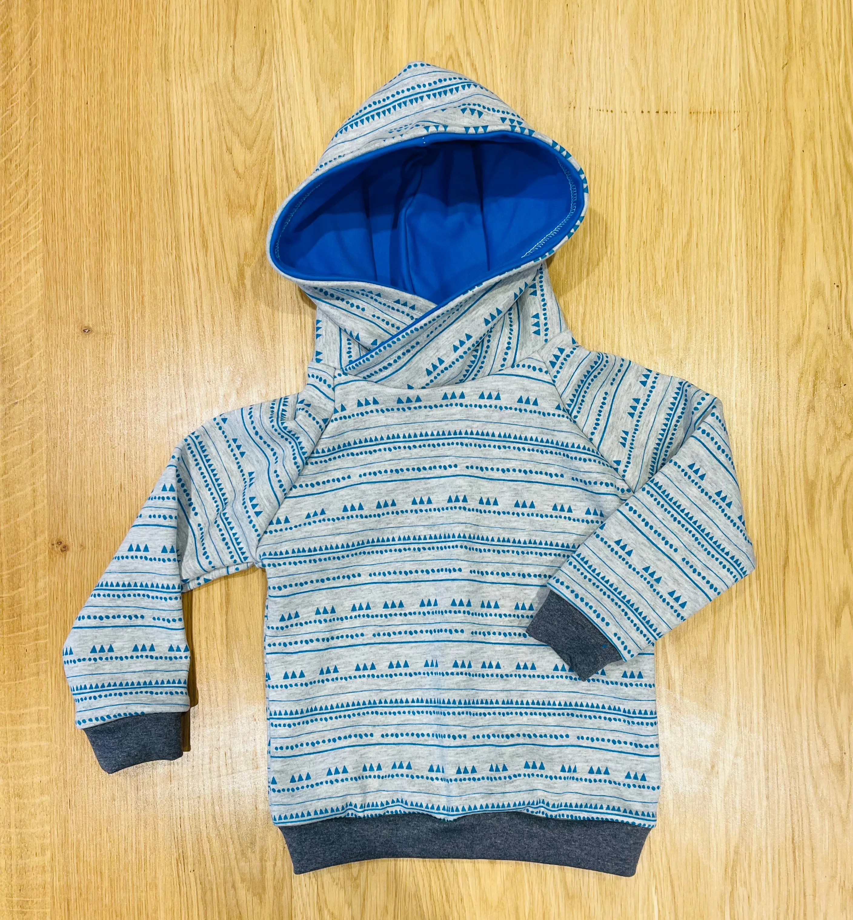 Blue Geometric Hoodie