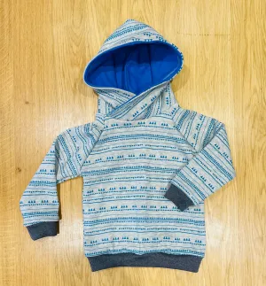 Blue Geometric Hoodie