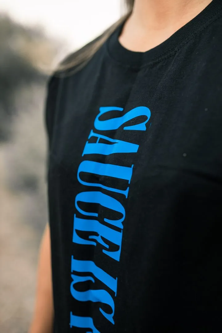 Blue Sauce Is Forever (Vertical Big) | Black Tee (LOVE Sleeve)