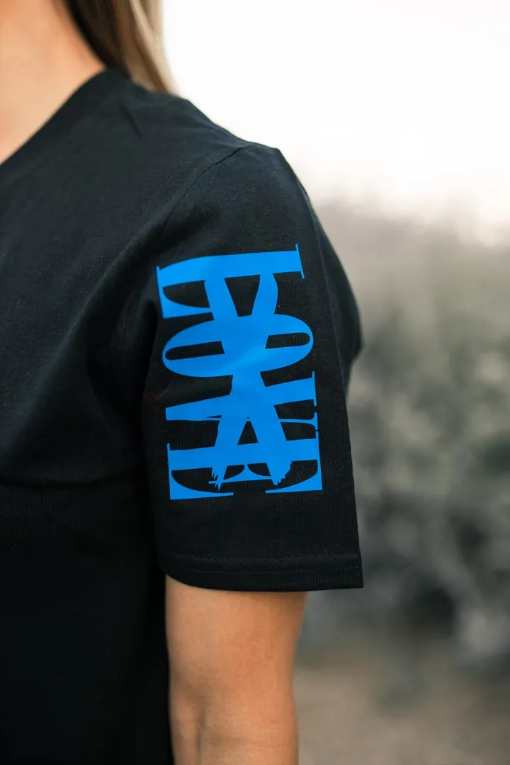 Blue Sauce Is Forever (Vertical Big) | Black Tee (LOVE Sleeve)
