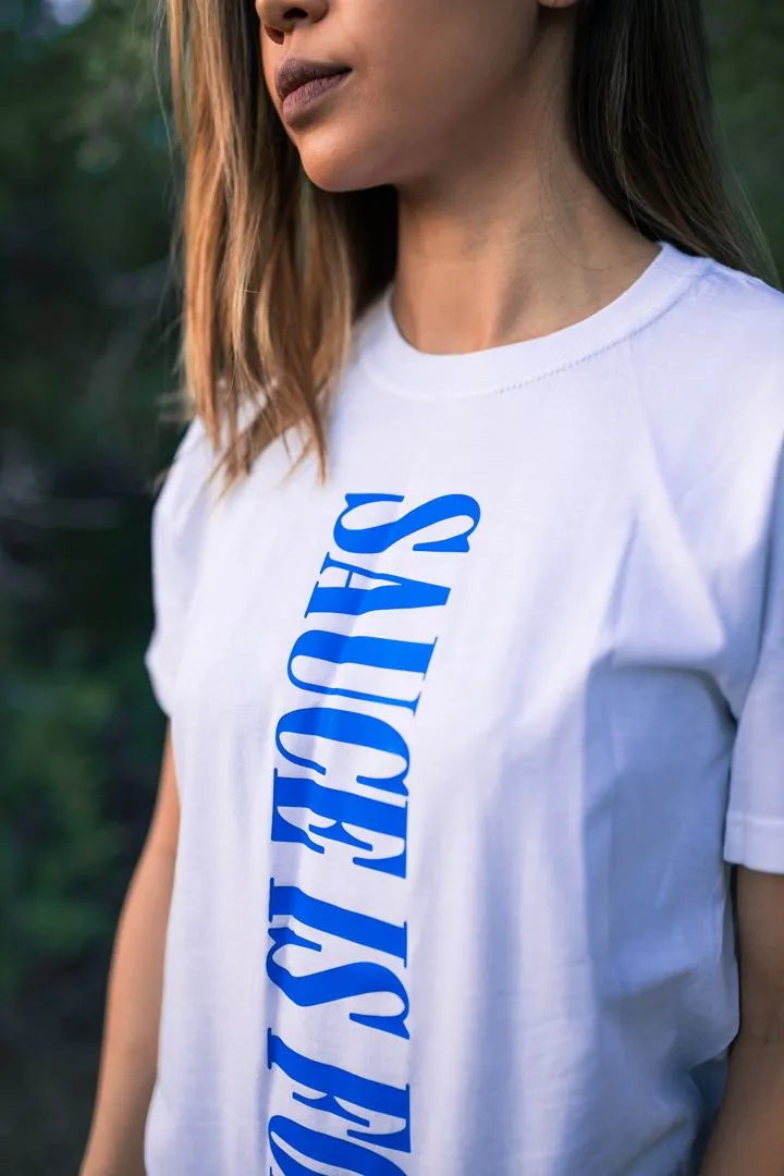 Blue Sauce Is Forever (Vertical Big) | White Tee (LOVE Sleeve)